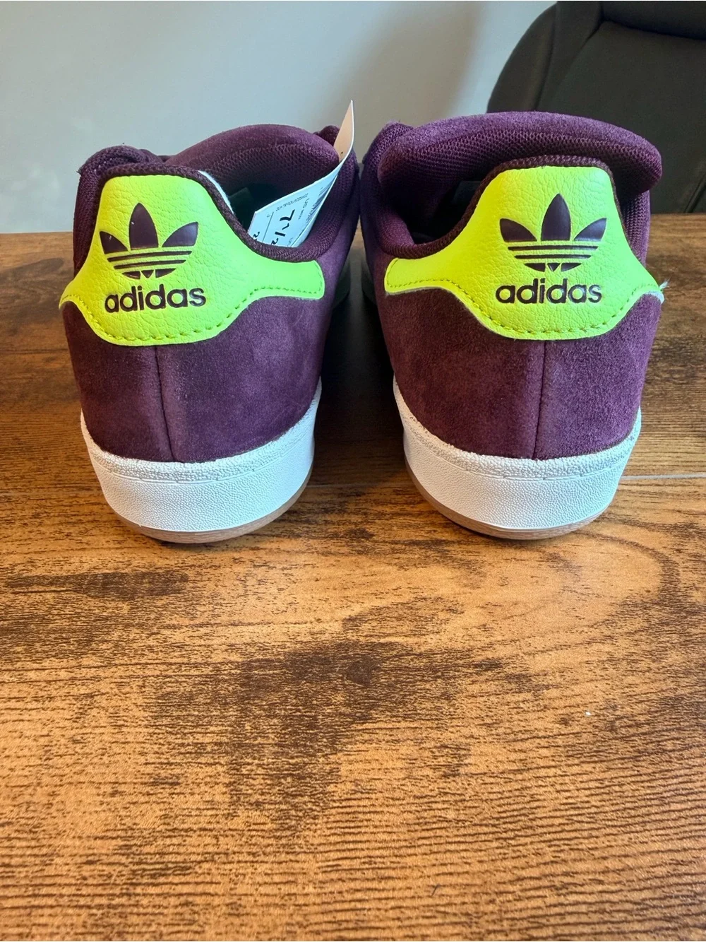 adidas Campus Suede Sneaker - Purple/Neon Yellow 7.5M/8.5W